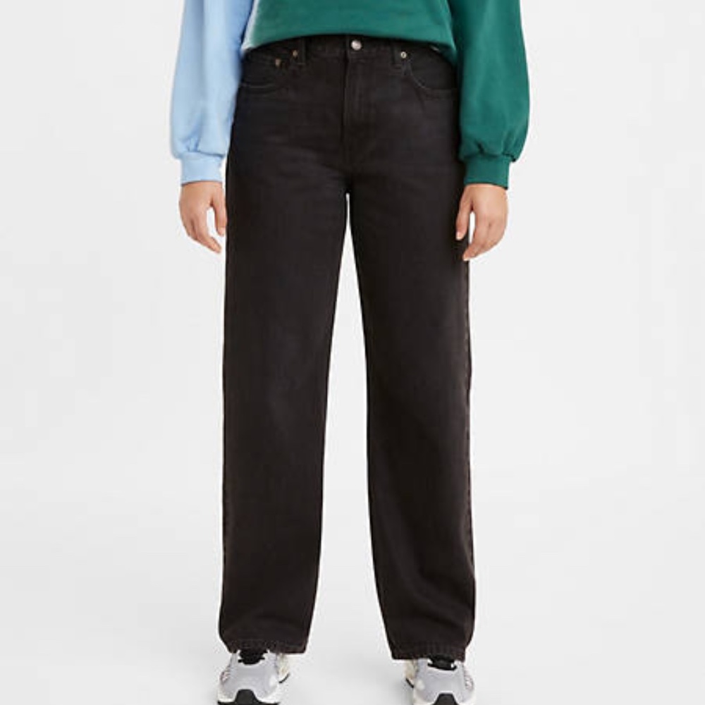 Levi's Women’s Size 31 x 30 Black Soul Loose Straight 90s‎ Denim Jeans - Picture 8 of 8